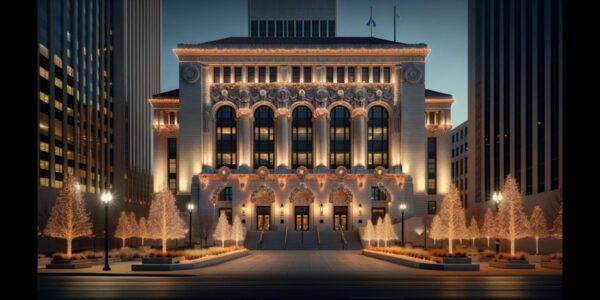 Outdoor Christmas Lights Hanging in Tulsa